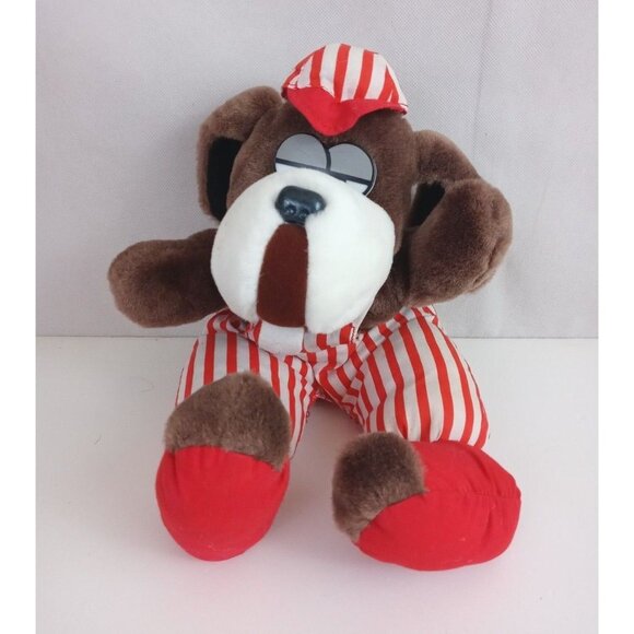 Sugar Loaf Other - Vintage 1993 Sugar Loaf Brown Floppy Ear Dog Super Soft In Ball Cap & Overalls